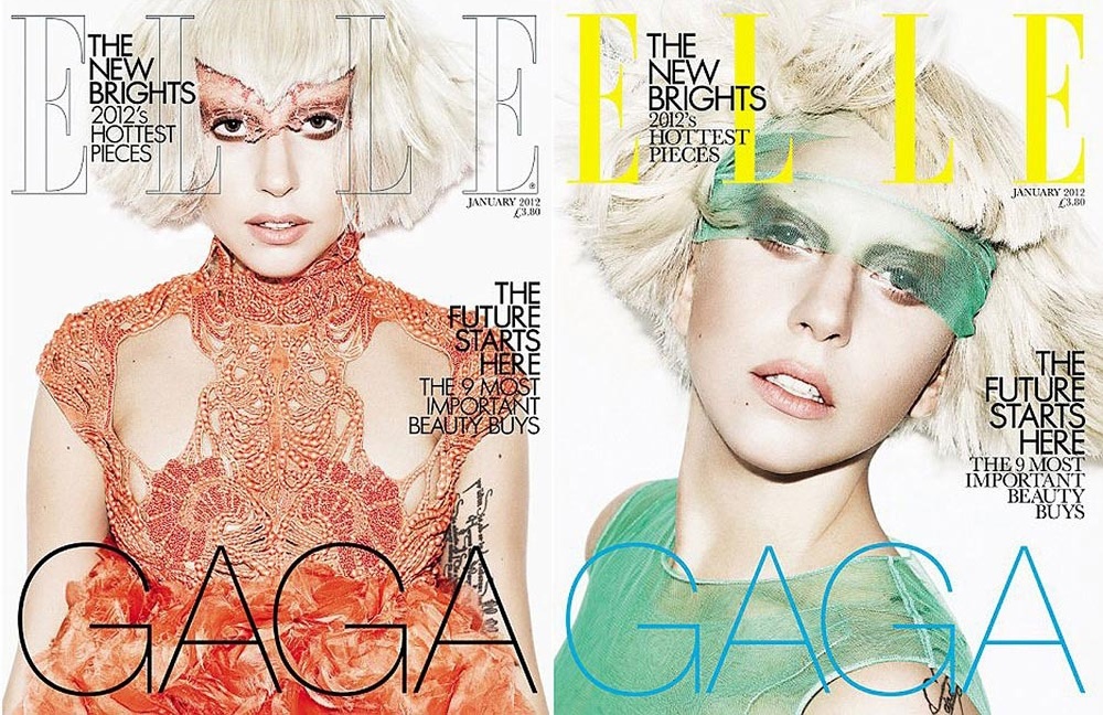 Lady Gaga impregna de colores flúor dos portadas para ELLE