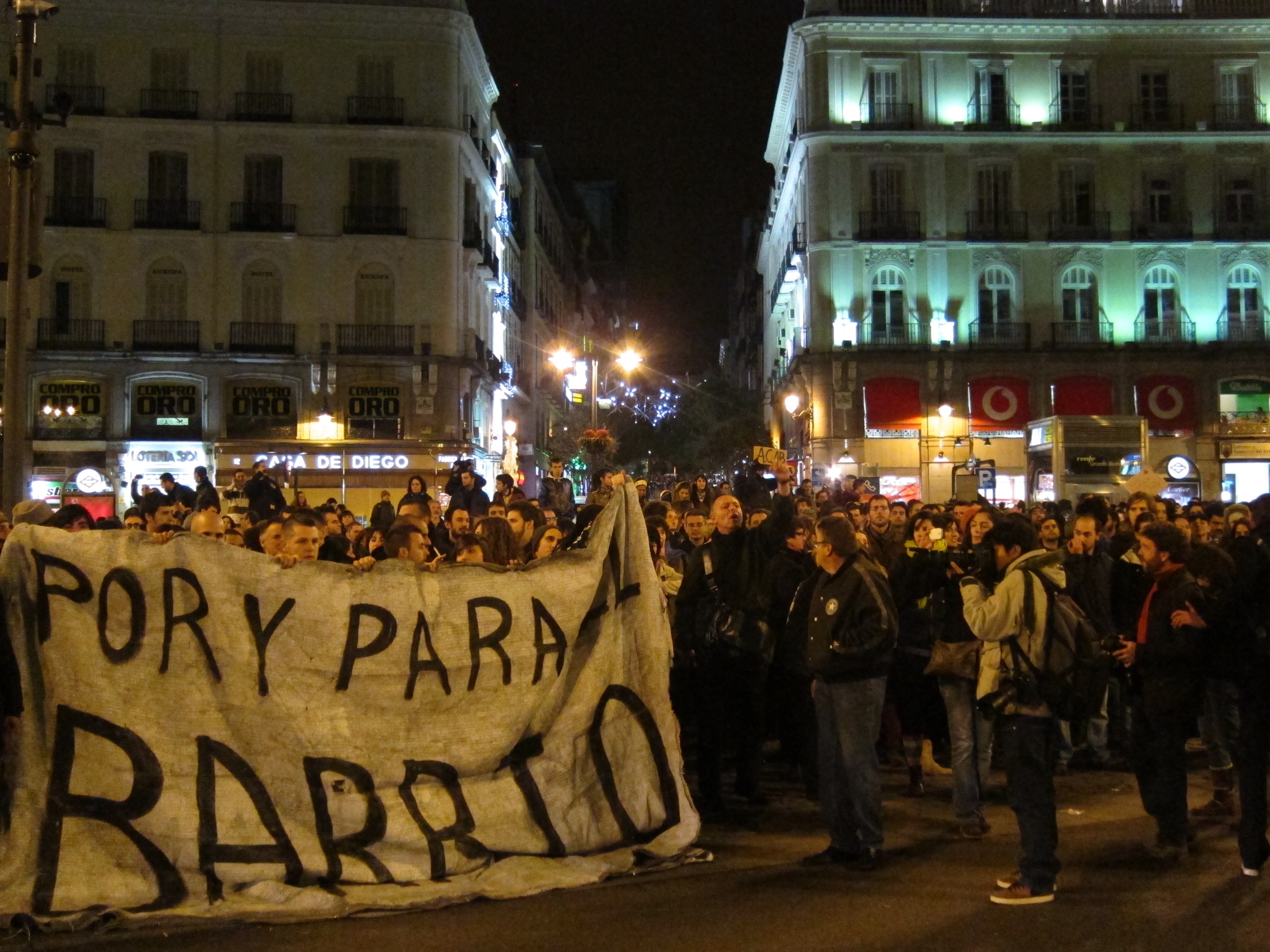 La manifestación en protesta por el desalojo del Hotel Madrid terminó sin detenidos ni atenciones sanitarias