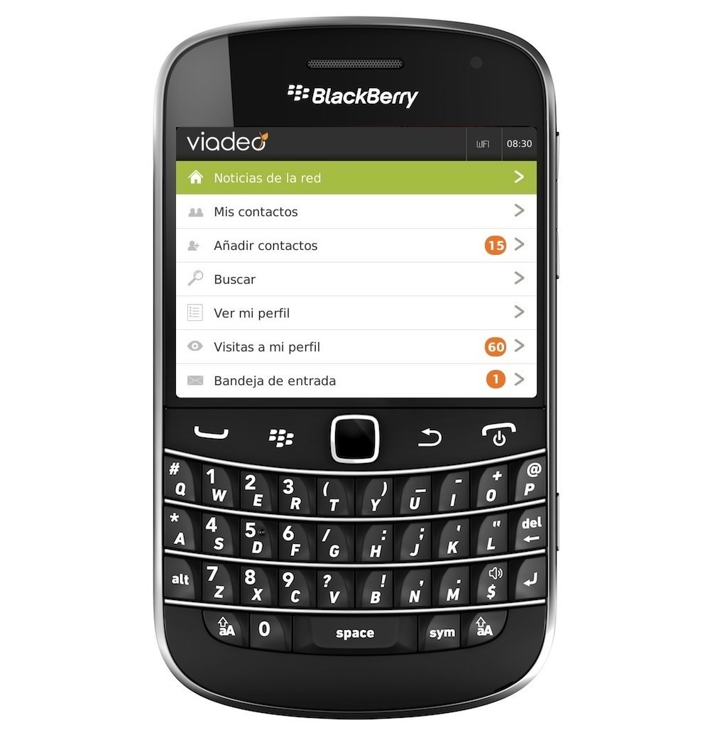 Viadeo lanza una aplicación para integrarse en BlackBerry