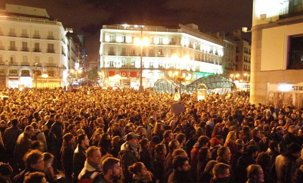 Indignados convocan una concentración crítica en Puerta del Sol de Madrid el día que se apruebe la reforma laboral