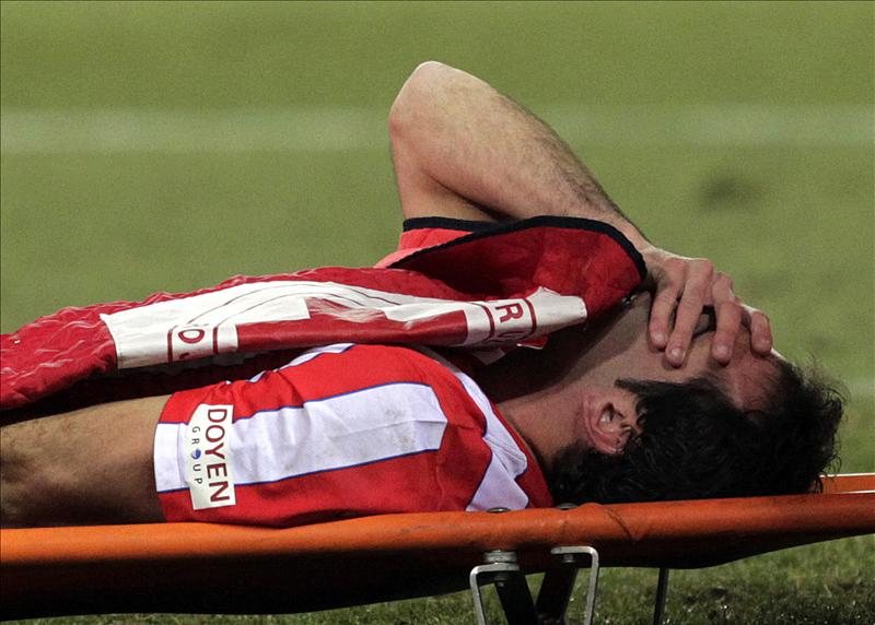 El atlético Godín evoluciona bien de su lesión, pero aún es duda para Santander