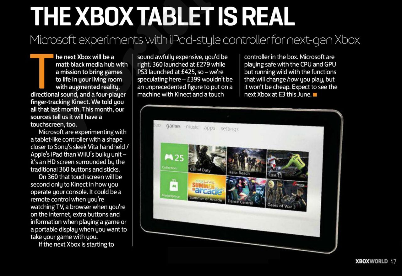 Se desvelan más rumores sobre la tableta de la nueva Xbox