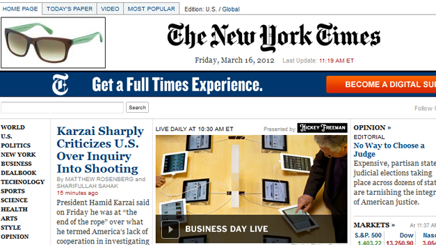 Los periódicos de EEUU ya logran un 14% de ingresos publicitarios con su versión web