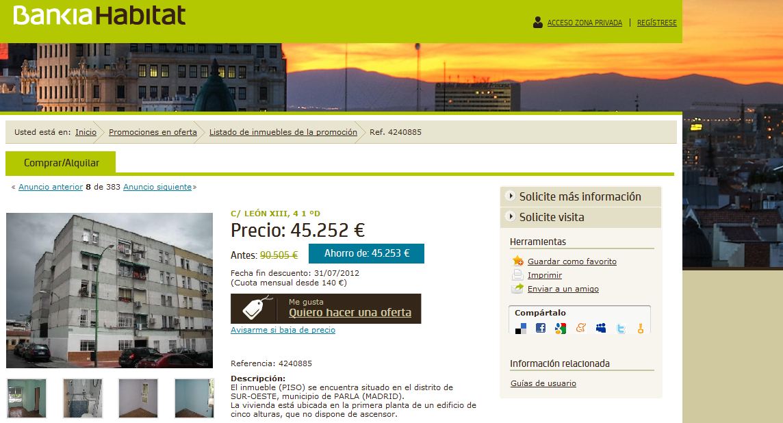 Los pisos que oferta Bankia son realmente baratos… pero necesitan reformas