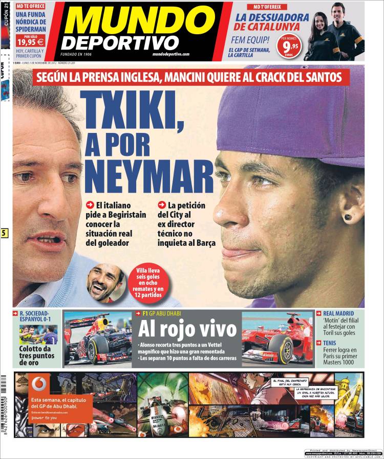 Txiki quiere que Neymar se incorpore al Manchester City el próximo verano