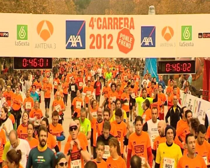 Unos 15.000 corredores participan en la cuarta edición de la carrera »Ponle Freno» en Madrid
