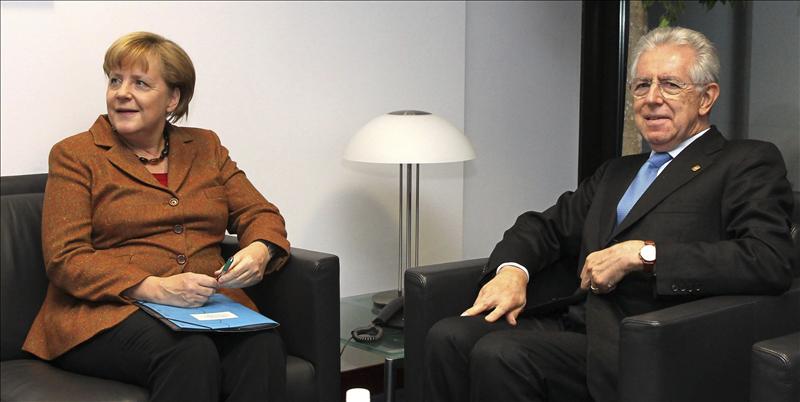 Merkel recibe a Monti para preparar la cumbre europea sobre los presupuestos
