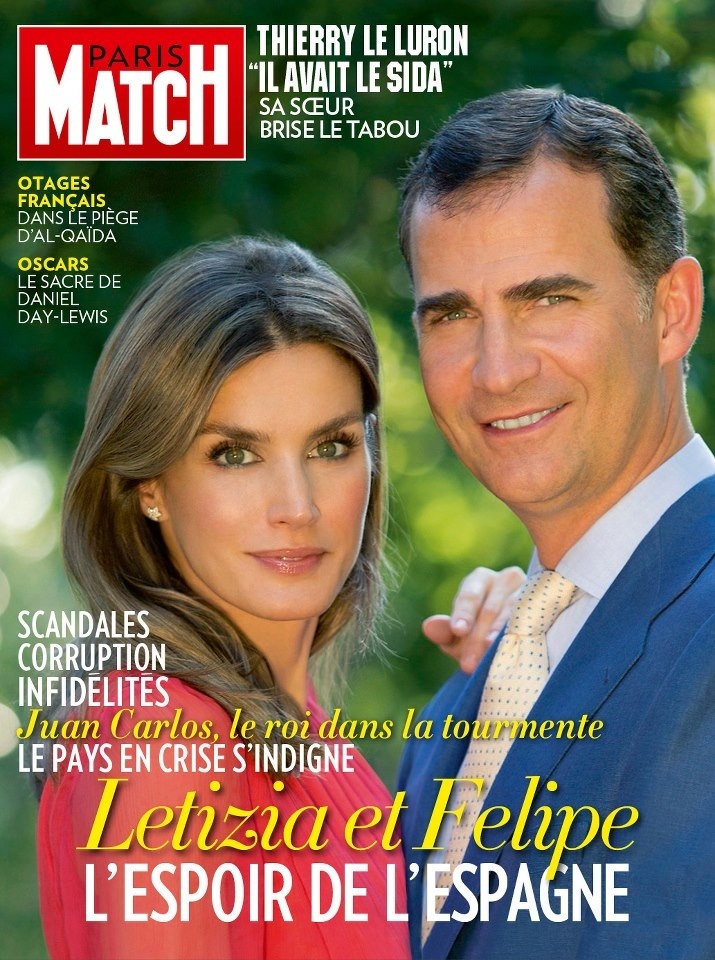 Los Príncipes de Asturias portada de la revista «Paris Match»