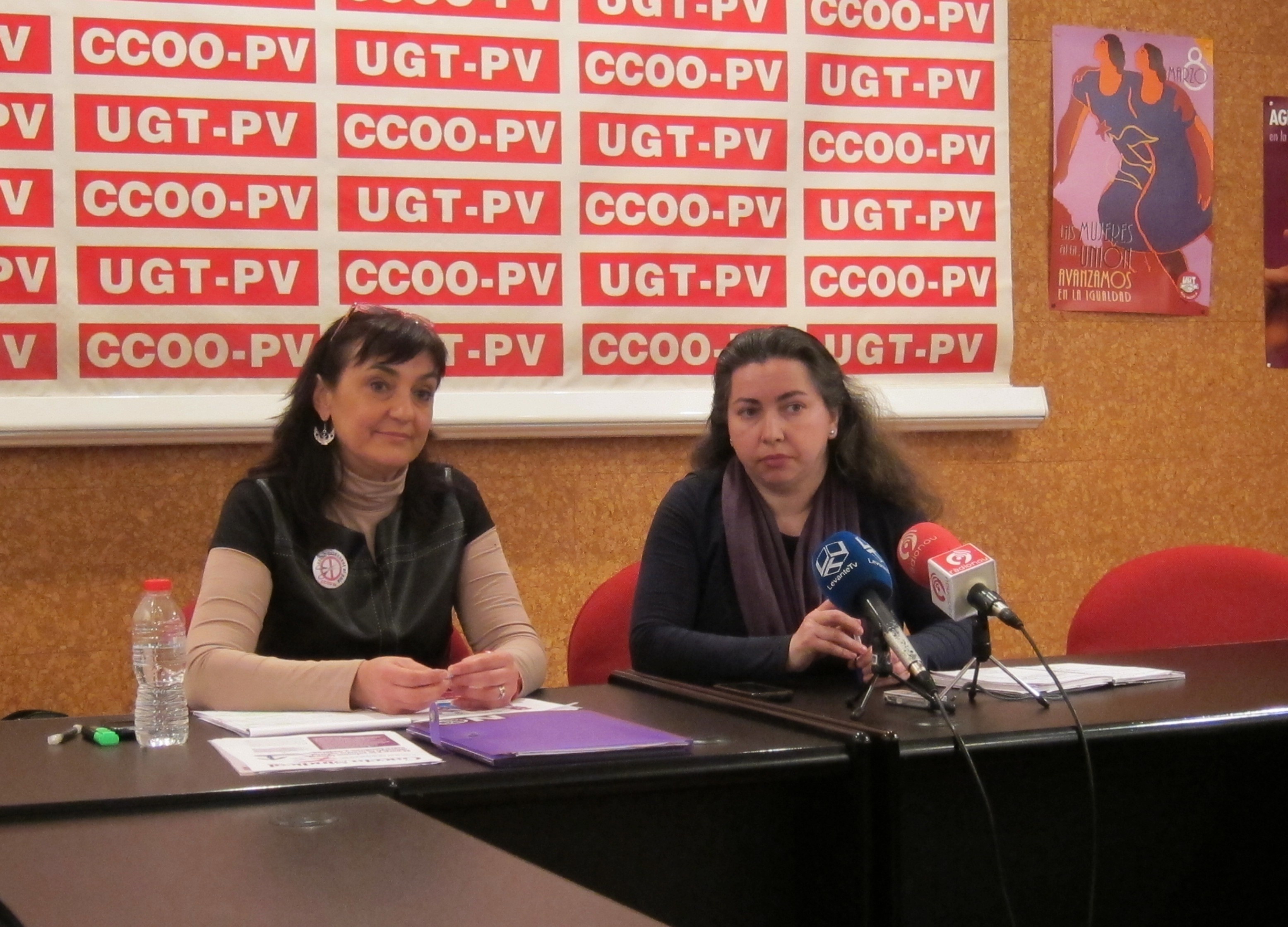 UGT-PV y CCOO-PV llaman a manifestarse el Día de la Mujer y denuncian que la reforma laboral «agrava las desigualdades»