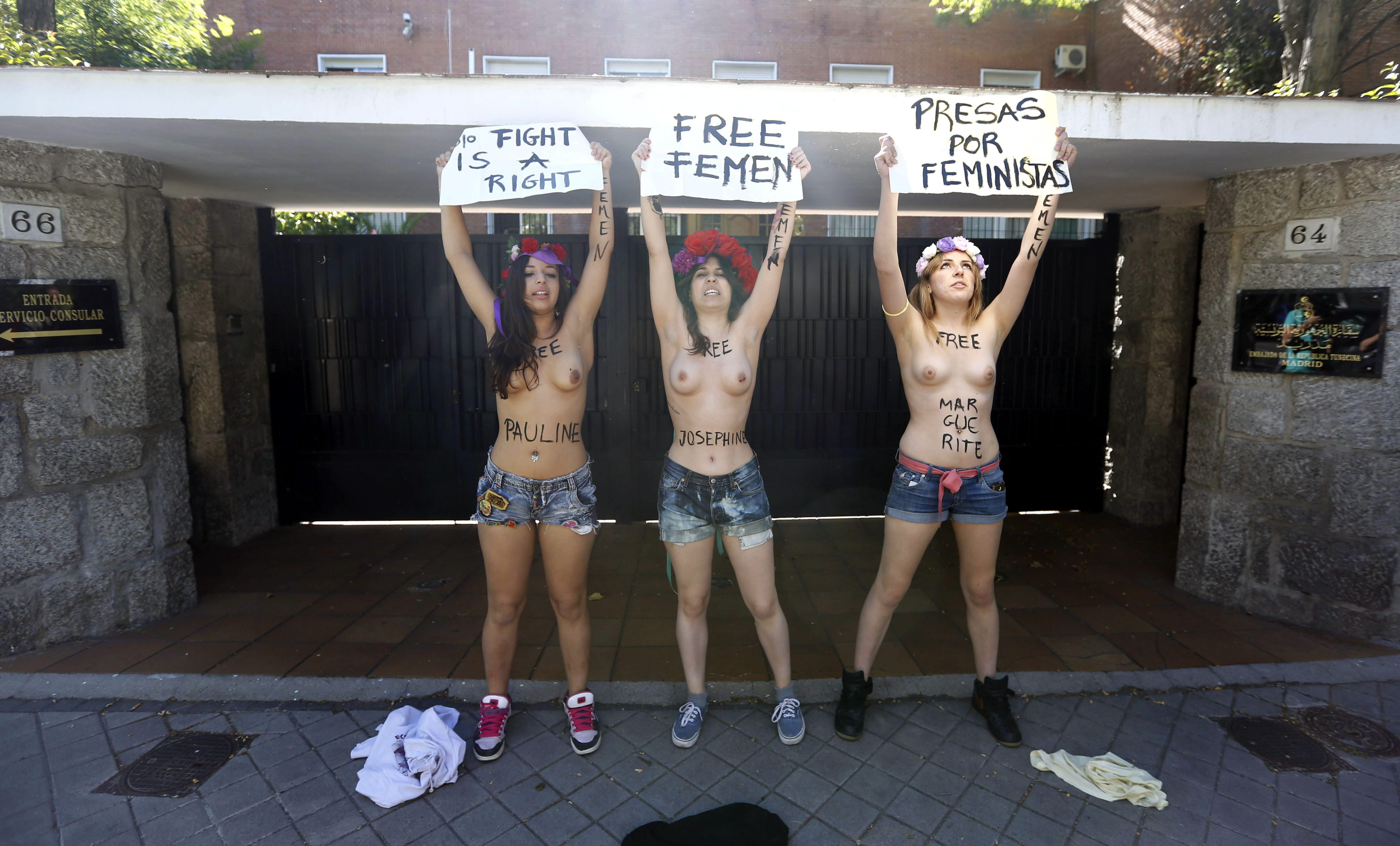 Femen pide a la UE que presione para liberar a activistas detenidas en Túnez