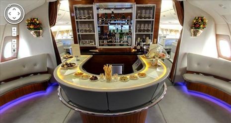 Google ofrece una ruta turística virtual por el lujoso avión A380 Emirates Airlines