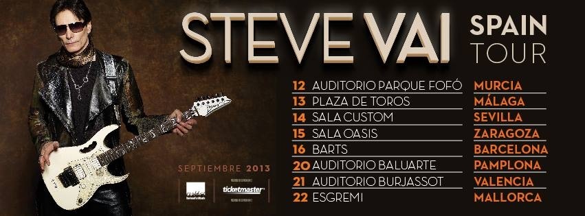 Steve Vai ofrecerá un concierto en el Auditorio Baluarte de Pamplona el 20 de septiembre
