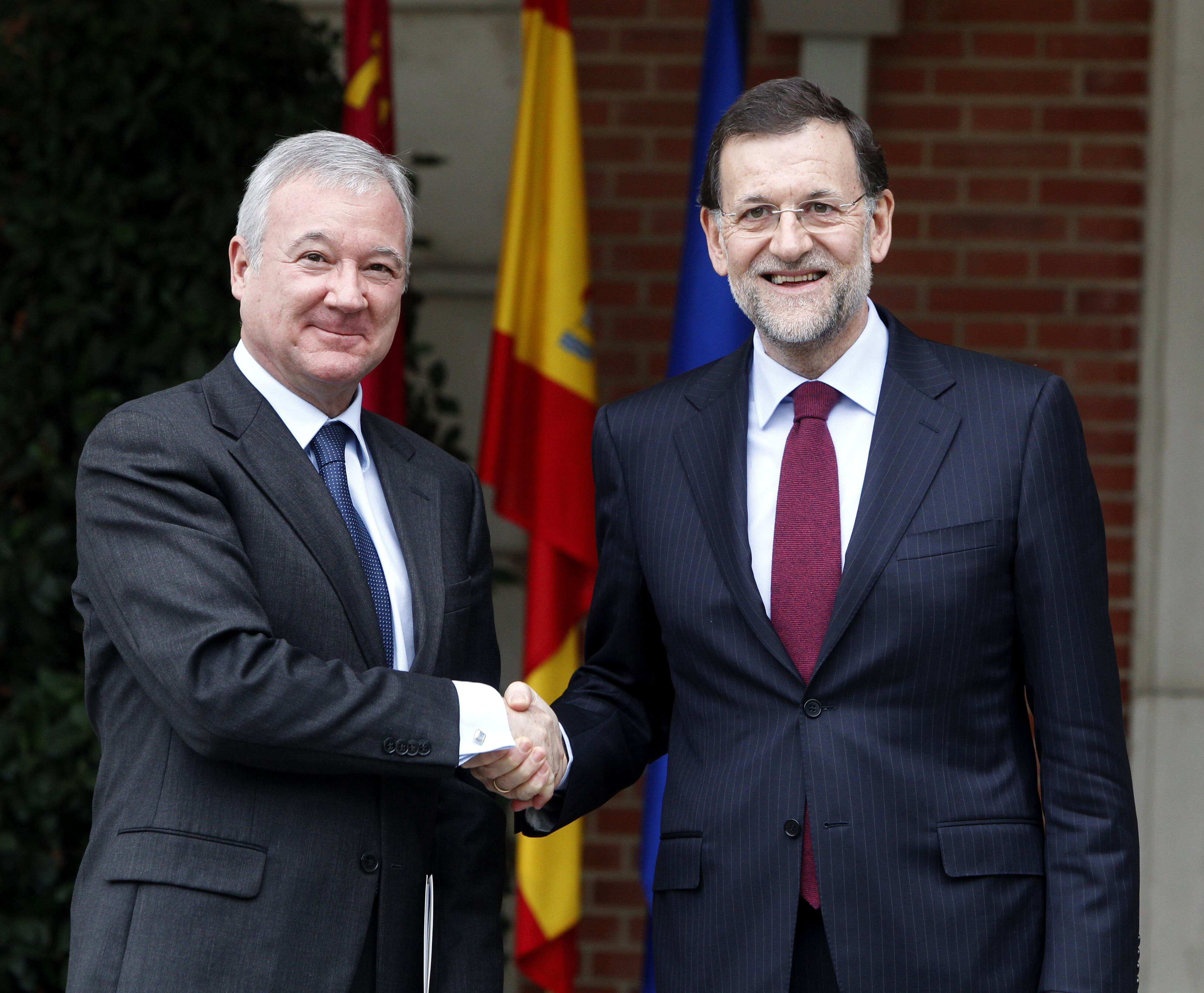 Rajoy recibe hoy en La Moncloa al presidente de Murcia, Ramón Luis Valcárcel