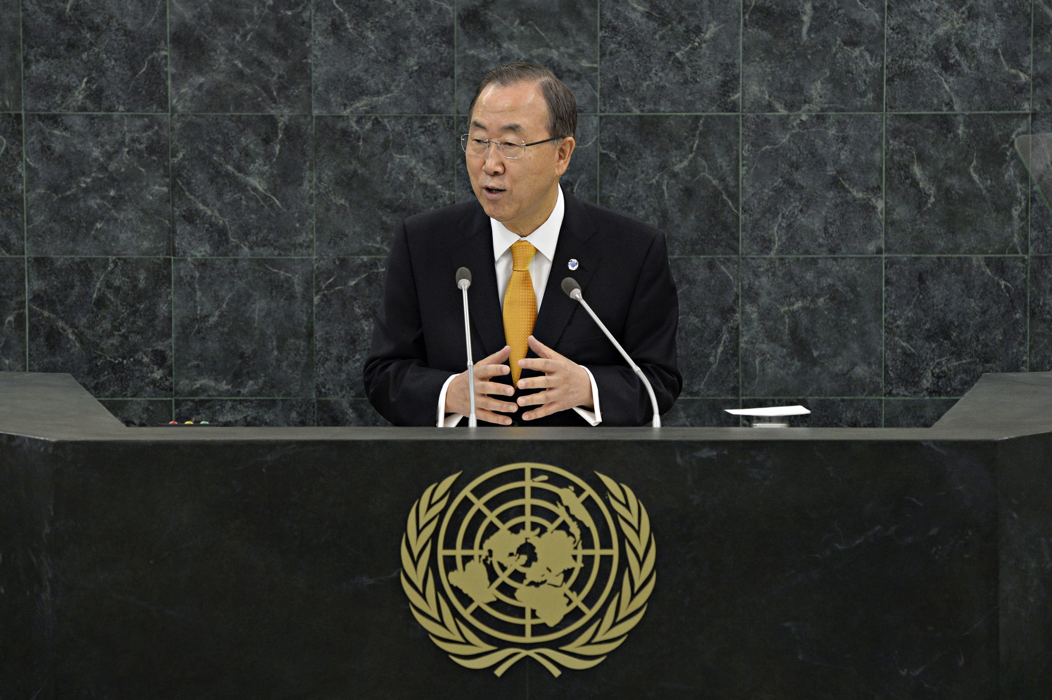 Ban Ki- Moon urge a dejar de alimentar el derramamiento de sangre en Siria