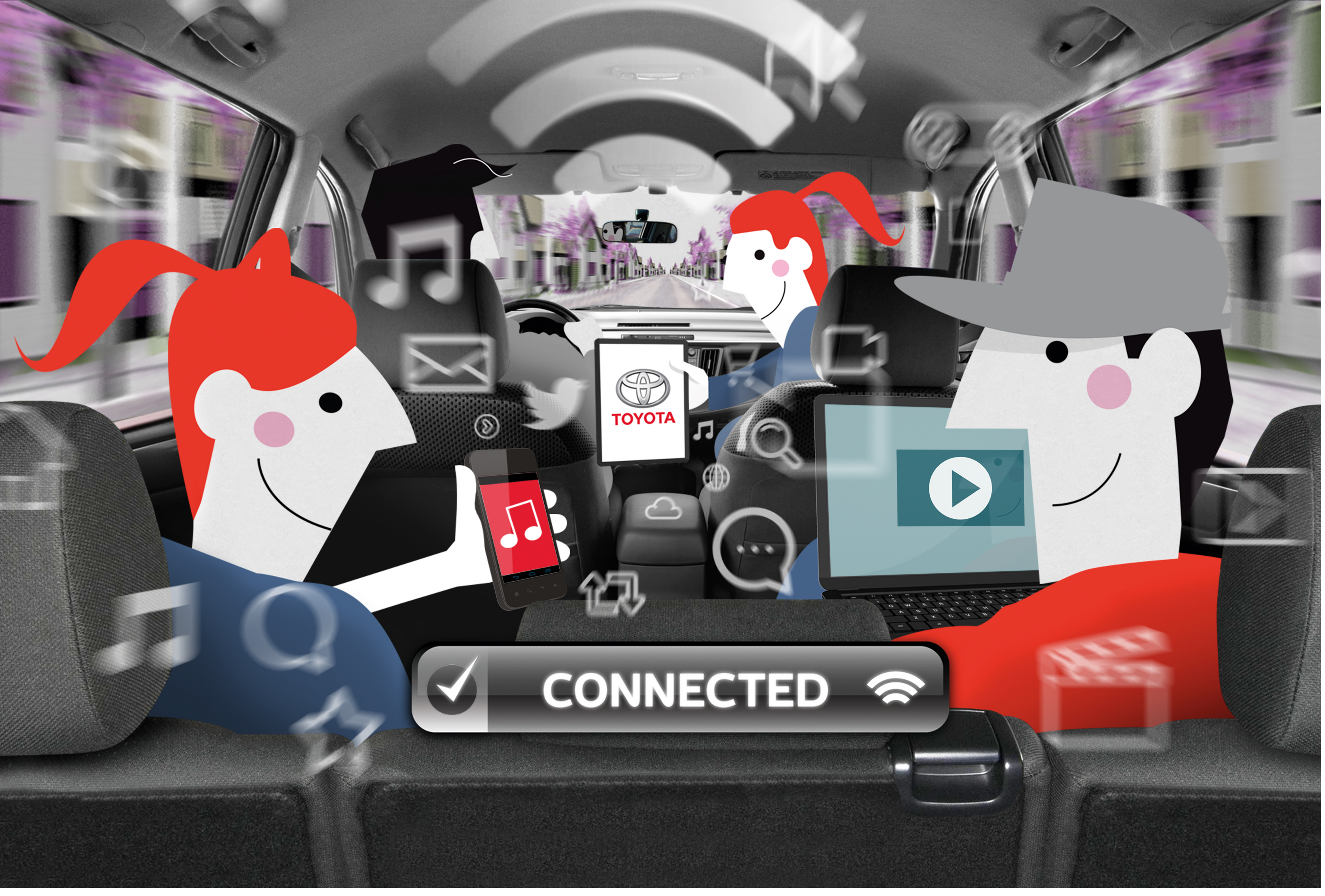 Toyota incorpora conexión a Internet WiFi a bordo en toda su gama