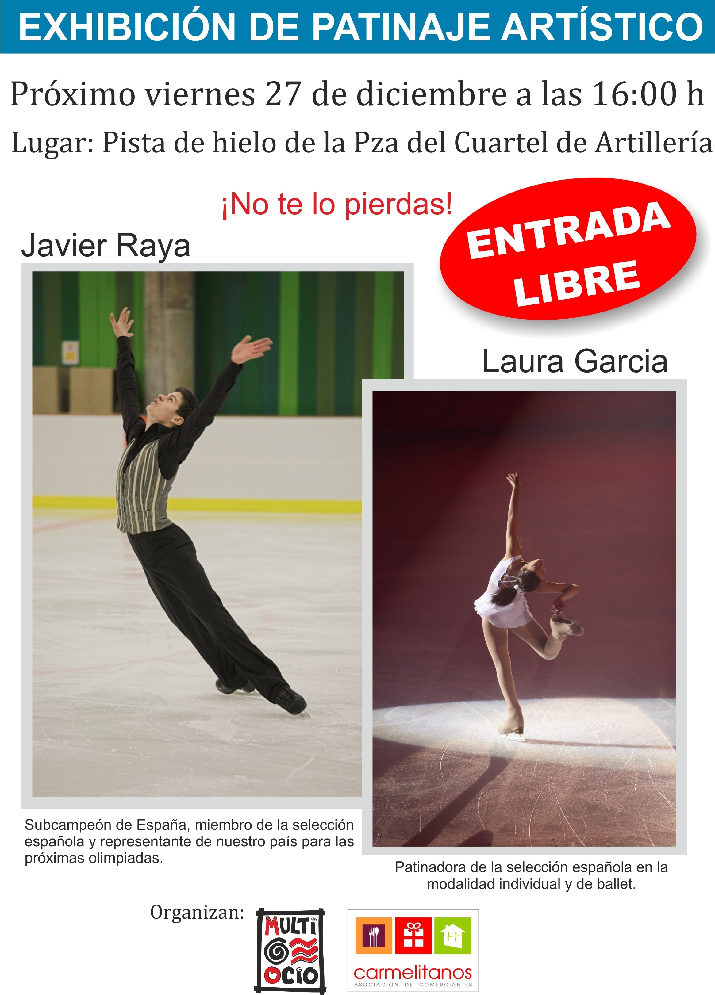 El subcampeón de España en patinaje realiza este viernes una exhibición artística en el Cuartel de Artillería de Murcia