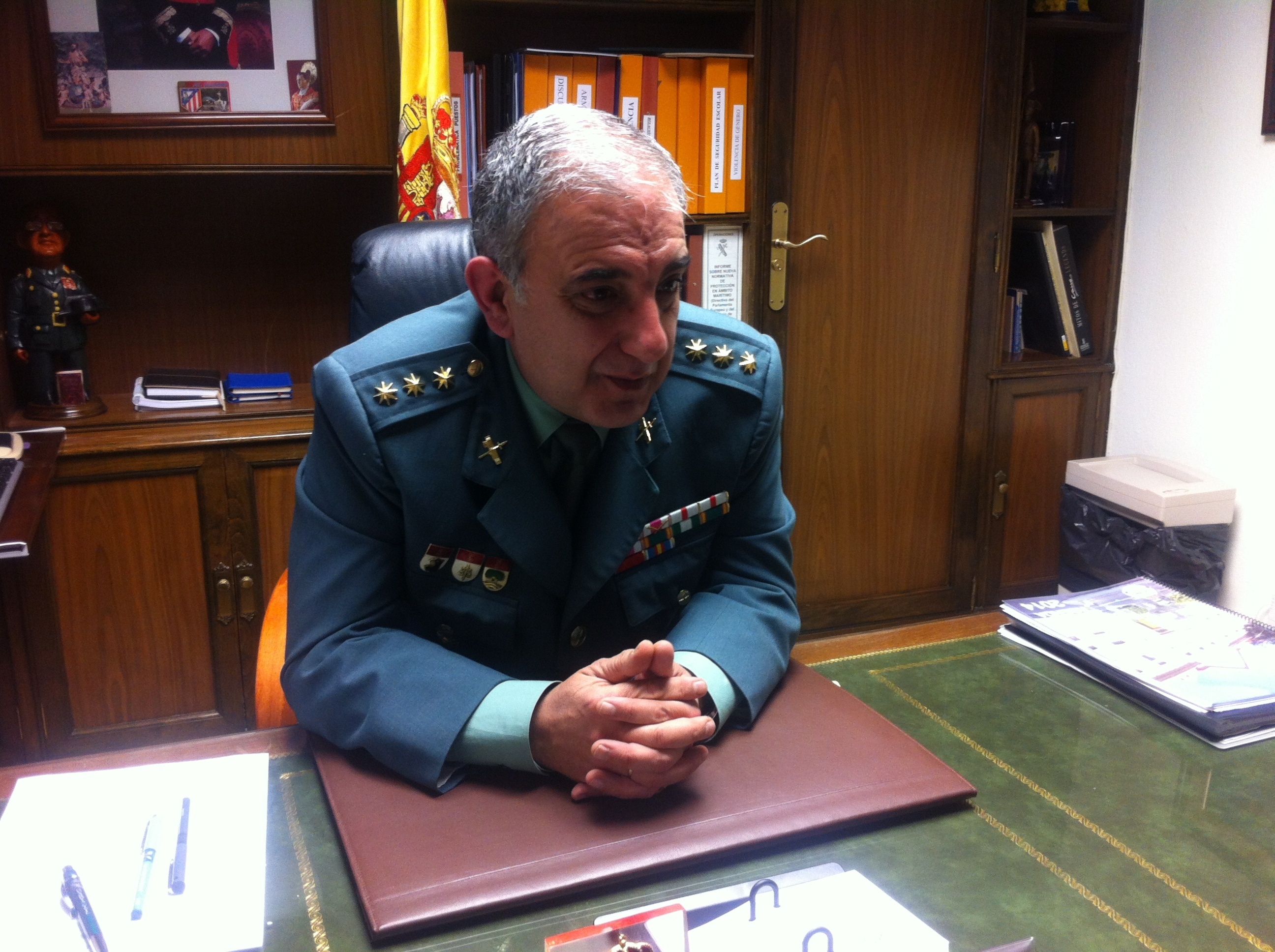 El coronel de la Guardia Civil espera mejorar cuarteles en 2014 y dice que le gustaría tener más presupuesto