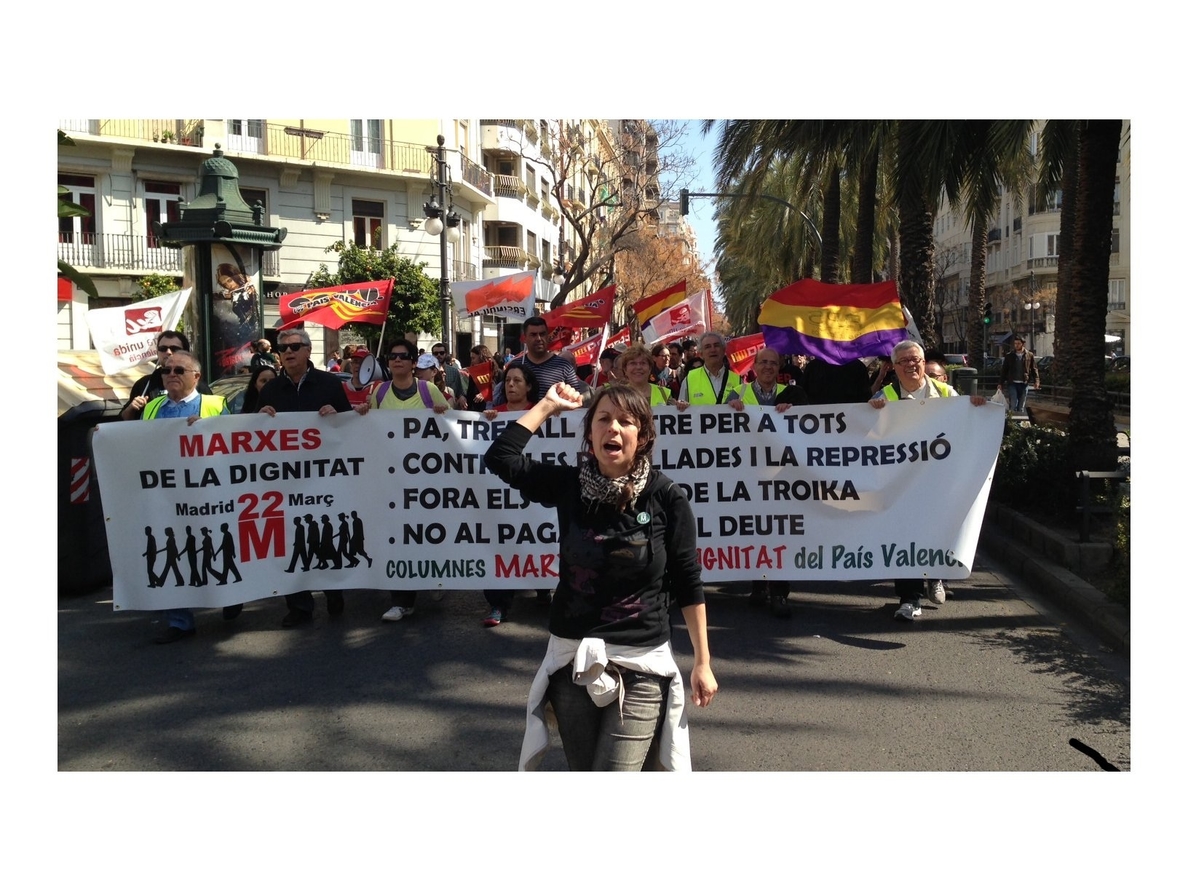 La »Marcha por la dignidad» parte hoy desde Valencia para exigir en Madrid «pan, trabajo y vivienda» para todos