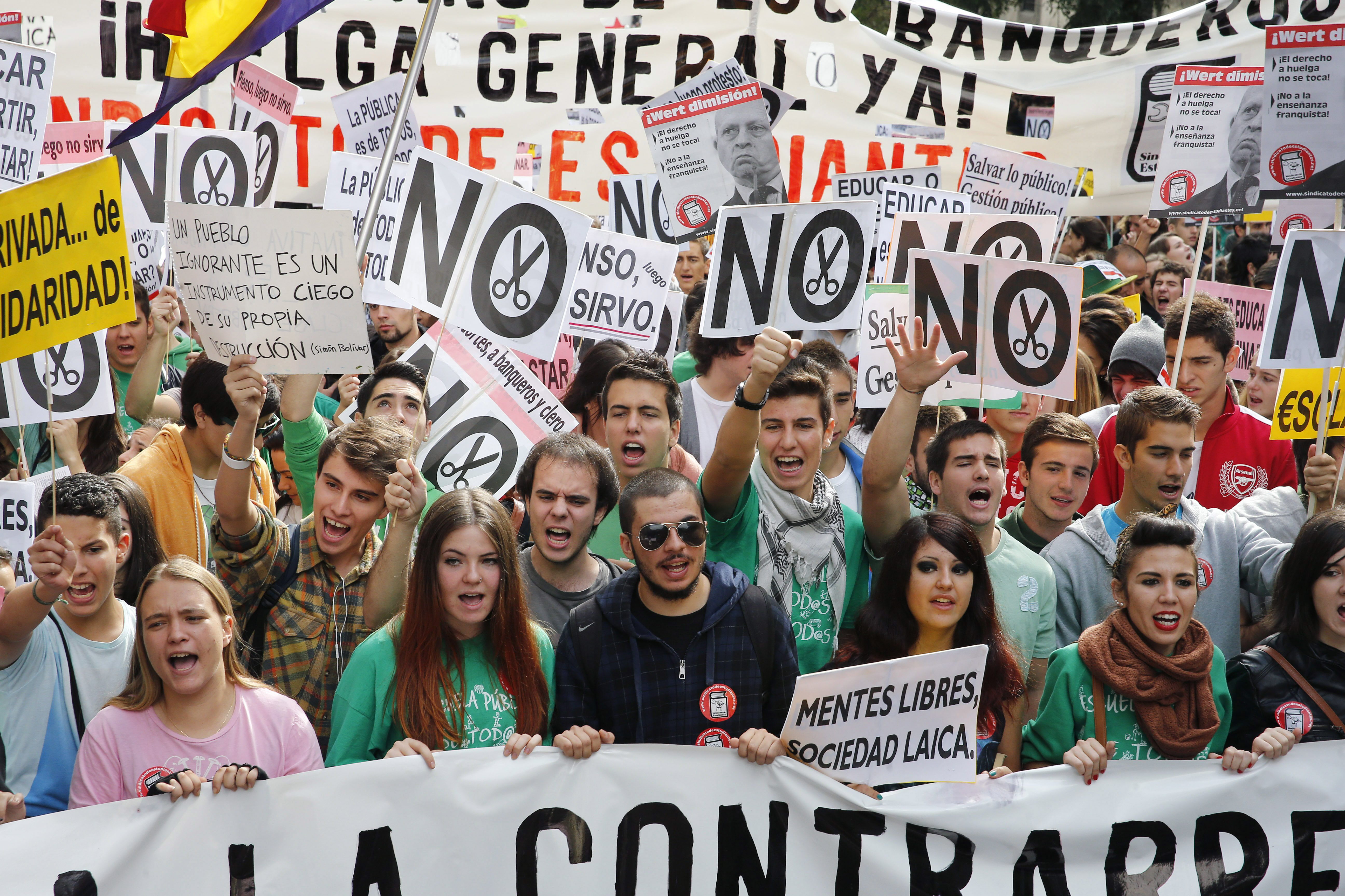 El Sindicato de Estudiantes prepara con mil asambleas la huelga de los días 26 y 27
