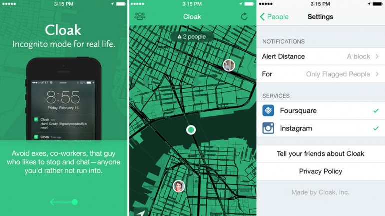 Cloak, la ‘aplicación antisocial’ para evitar en la calle a los ‘amigos’ en la red