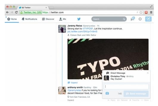 Twitter incorpora notificaciones emergentes en pantalla en su versión web