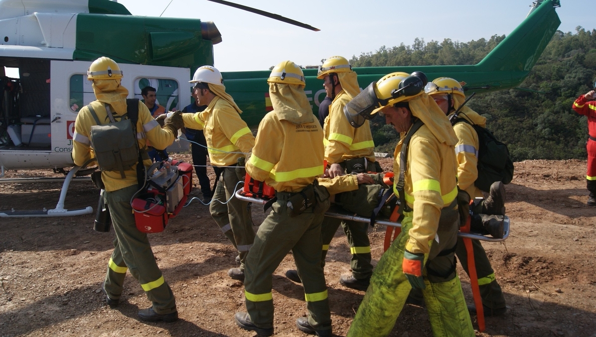 La Junta realiza un simulacro de incendio forestal para avanzar en la coordinación de las emergencias