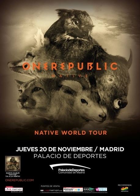 OneRepublic actuarán el 20 de noviembre en Madrid