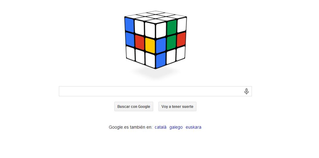 Google celebra con un doodle interactivo el 40 aniversario del Cubo de Rubik