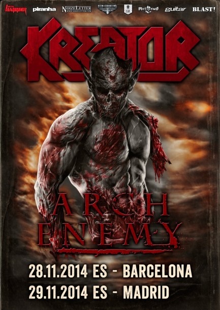 Kreator y Arch Enemy actuarán en noviembre en Barcelona y Madrid