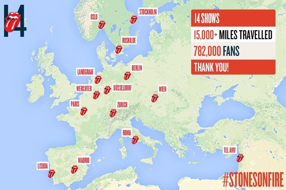 Más de 780.000 personas asisten a los 14 conciertos europeos de los Rolling Stones