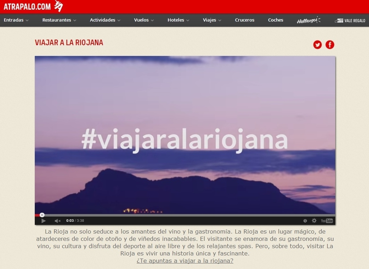 Atrápalo y La Rioja Turismo cierran un acuerdo para la promoción turística on line de la comunidad