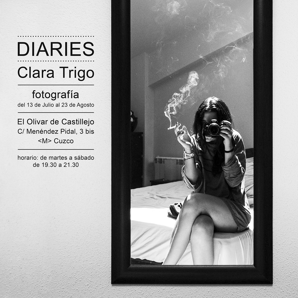 La Fundación Olivar de Castillejo expone durante julio y agosto »Diaries», fotografías en blanco y negro de Clara Trigo