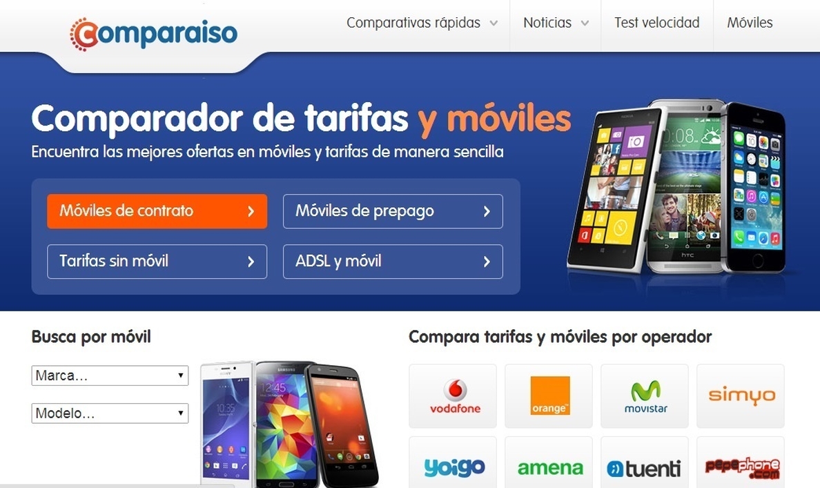 Comparaiso.es lanza un comparador de tarifas móviles y terminales