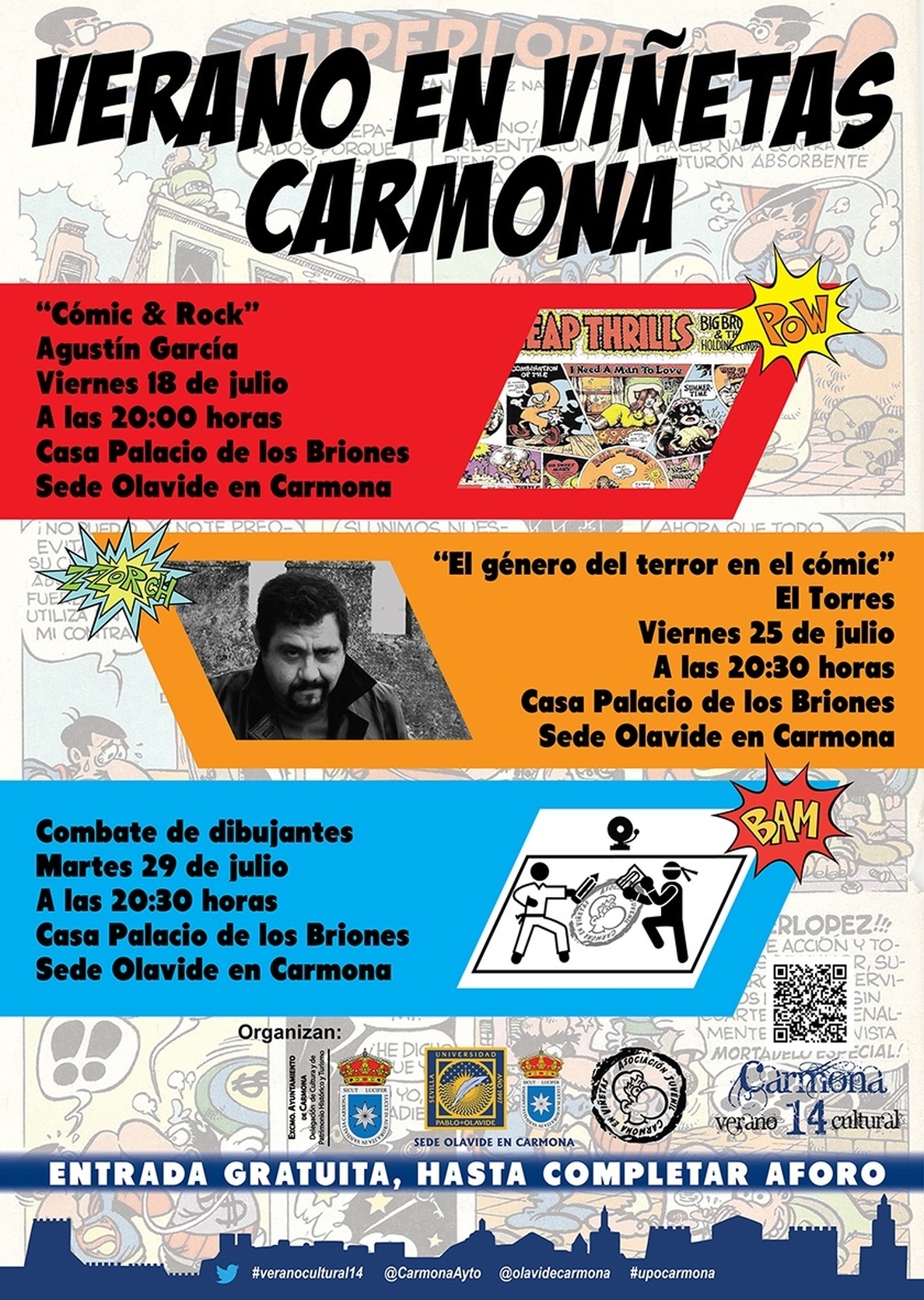 La sede de la Universidad Pablo de Olavide en Carmona acoge este martes un »combate» entre dibujantes
