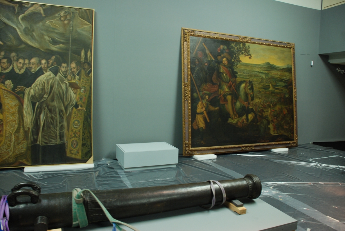 Los cuadros de la exposición »Las armas del Greco» llegan al Museo del Ejército y se ultiman los preparativos