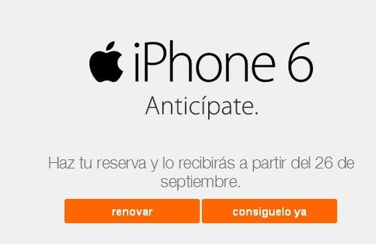 iPhone 6 y iPhone 6 Plus ya se pueden reservar con Orange