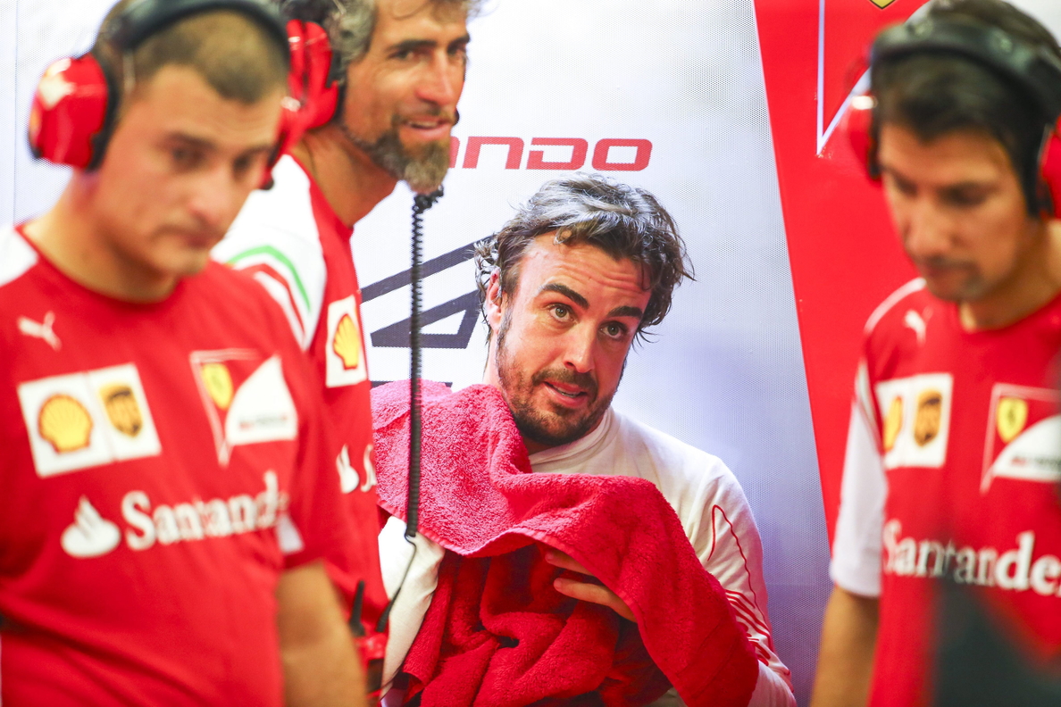 Alonso empezó el fin de semana muy enfadado con Ferrari…