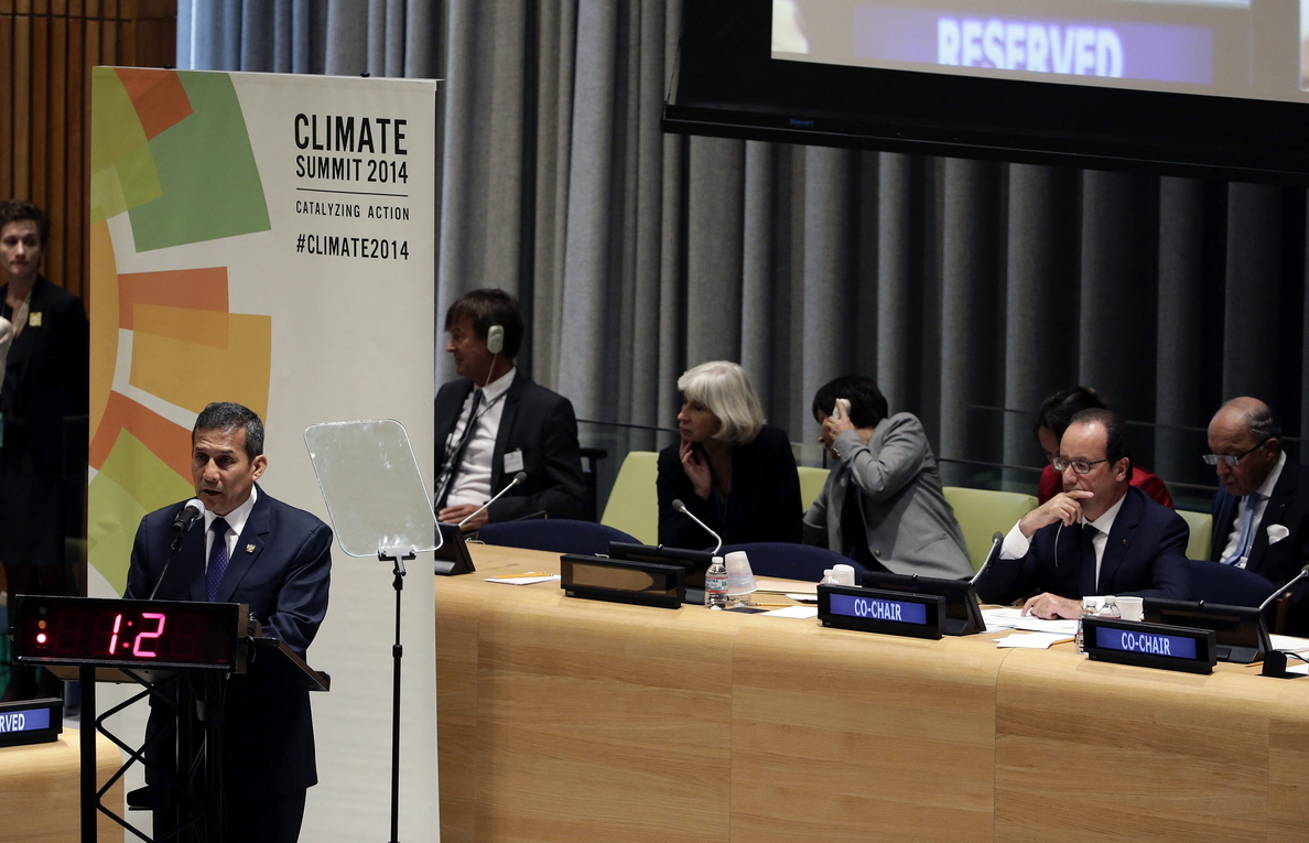 Humala pide un borrador «claro y coherente» en la reunión del clima en Lima