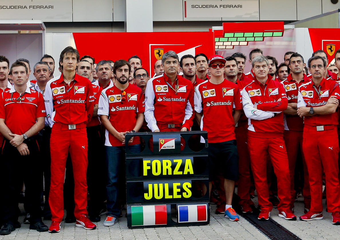 Los pilotos de F1 envían fuerza a Bianchi desde Sochi