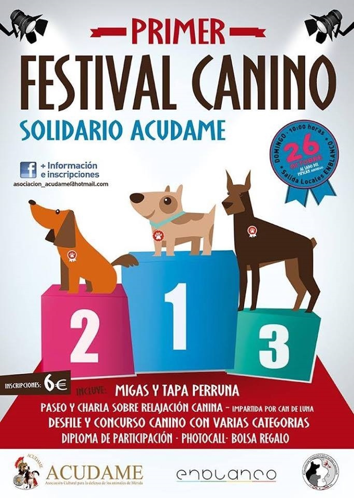La asociación Acudame organiza un festival canino solidario en Mérida para recabar fondos para los perros abandonados