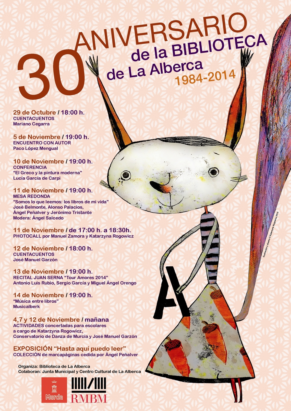 La Biblioteca pública de La Alberca celebra su 30 Aniversario con multitud de eventos y estrenando una ardilla mascota