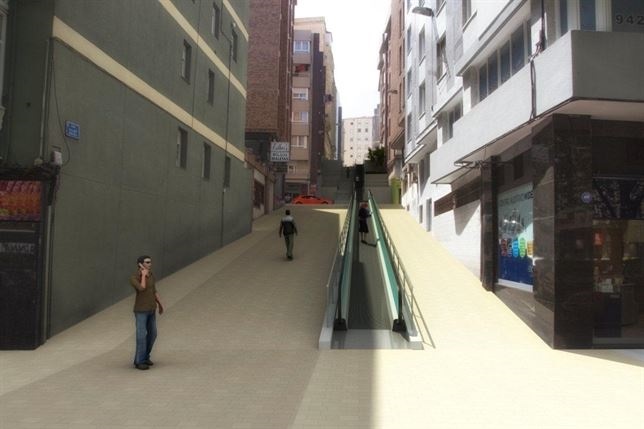 Comienza las obras para la conexión de la Alameda de Oviedo y la calle Alta con elementos mecánicos