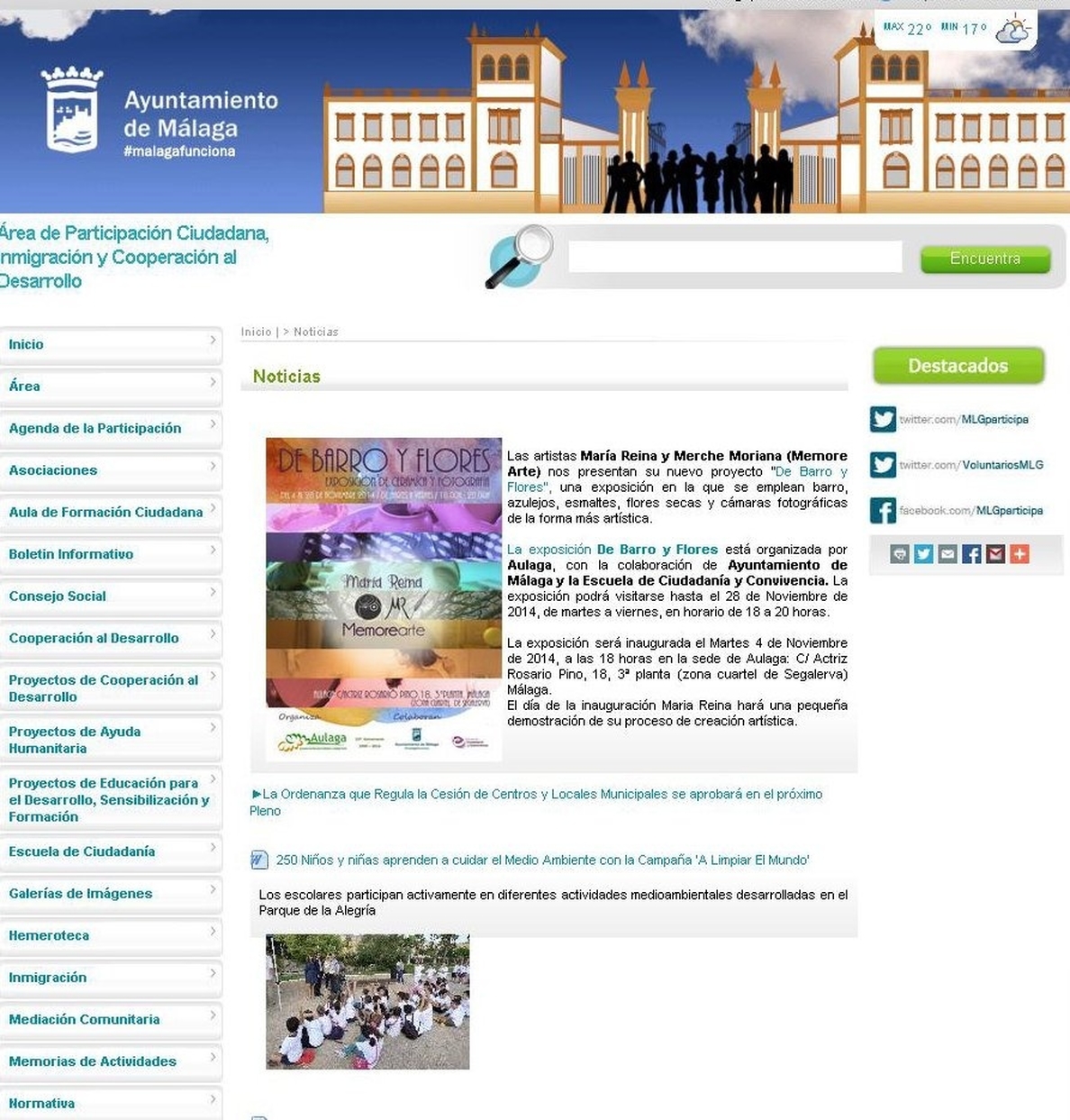 Los malagueños podrán opinar a través de la web del Ayuntamiento sobre los proyectos de la ciudad