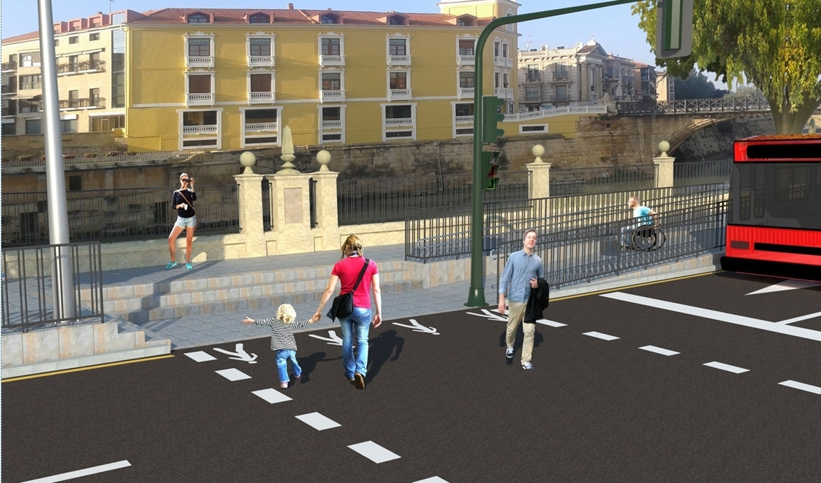 Calidad Urbana inicia las obras de mejora de la accesibilidad entre el Puente de los Peligros y el Puente Miguel Caballe