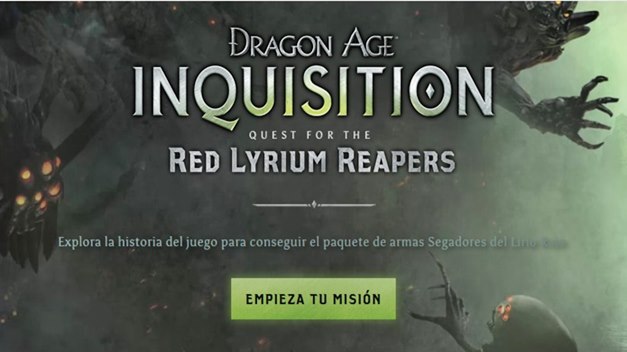 Dragon Age: Inquisition nos regala el pack de armas Segadores del Lirio Rojo
