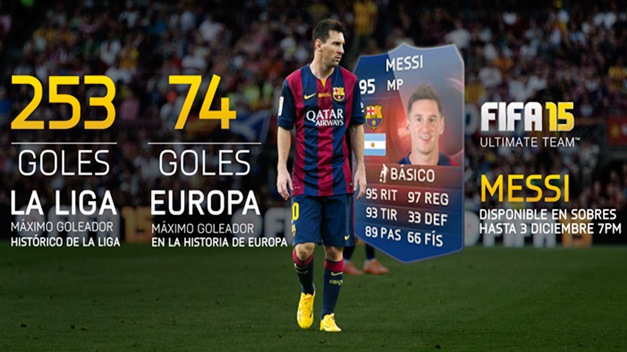Messi destaca en el once ideal de la semana de FIFA 15 Ultimate Team