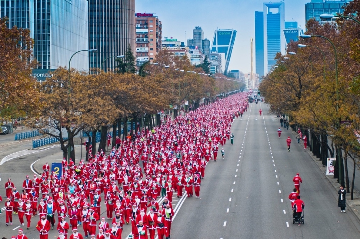 Madrid entra en el Guinness con 5.173 corredores vestidos de Papá Noel