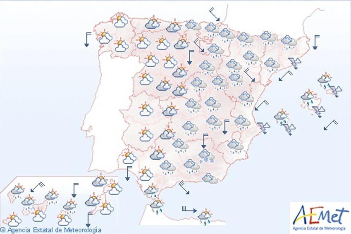 Lloverá intensamente en Cataluña, Comunidad Valenciana y Baleares