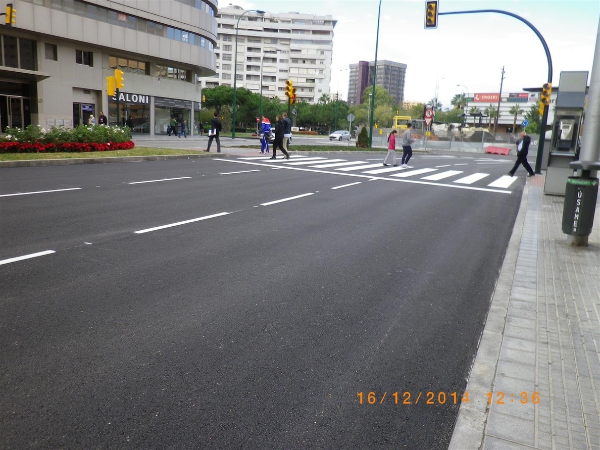 Concluyen las labores de asfaltado en el tramo Renfe-Guadalmedina del metro de Málaga