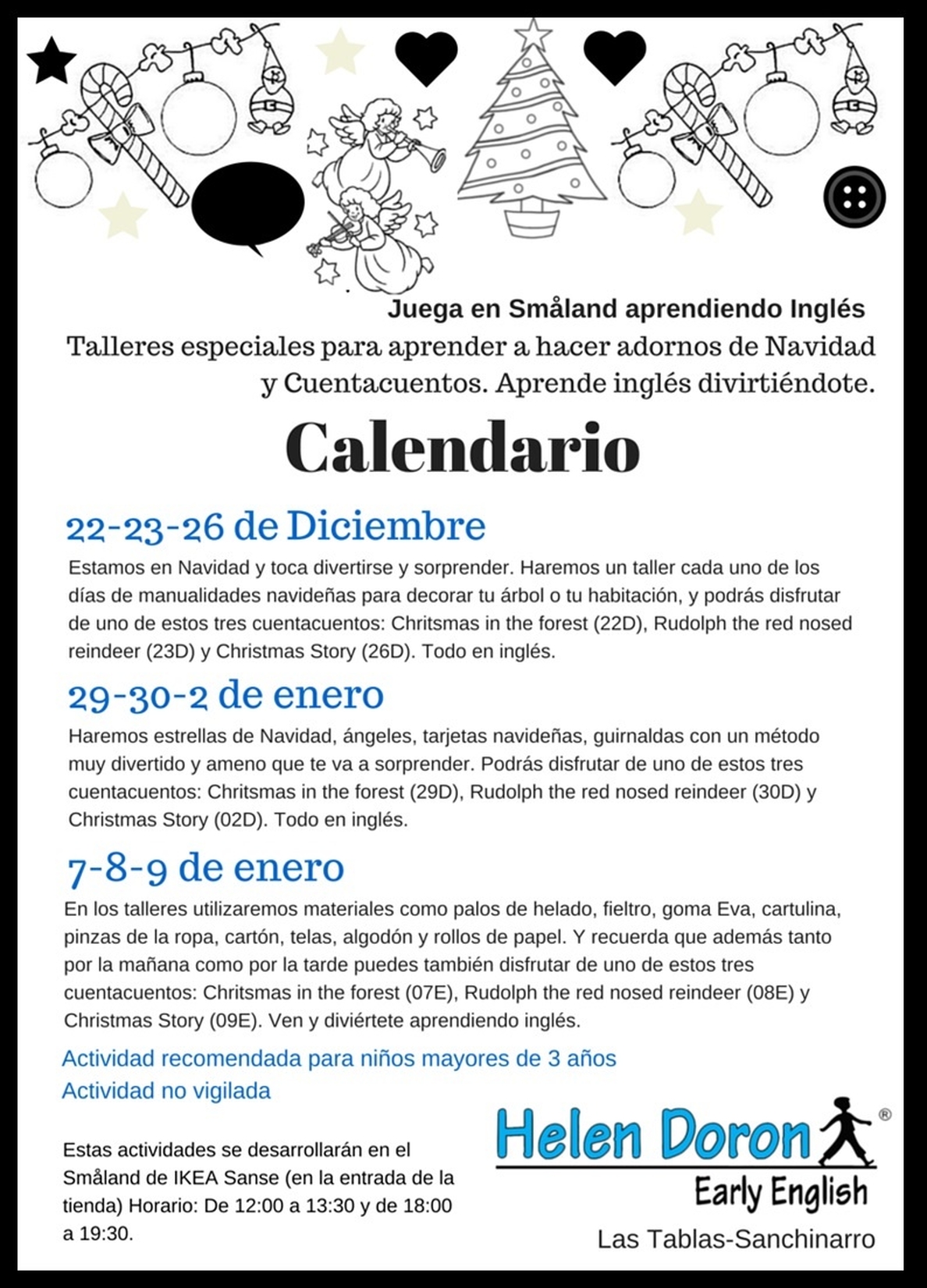 El centro Helen Doron Las Tablas-Sanchinarro organiza talleres y cuentacuentos en Ikea de San Sebastián de los Reyes